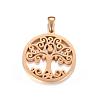 Ion Plating(IP) 304 Stainless Steel Pendants STAS-P063-07G-2