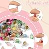 100Pcs 10 Colors Crackle Baking Paint Imitation Jade Glass Charms PALLOY-FS00056-3