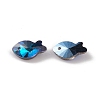 Electroplate Transparent Glass Pendants GLAA-A008-09A-2