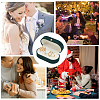 1Pc Rectangle Velvet Couple Rings Box CON-BBC0001-20B-5