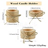 Wood Candle Holder DJEW-CJC0002-02-8