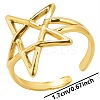 Stainless Steel Star Open Cuff Ring Women GD1255-2-1