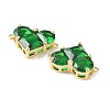 Brass Pave Cubic Zirconia Connector Charms KK-L208-04G-02-3