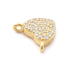925 Sterling Silver Micro Pave Clear Cubic Zirconia Heart Charms STER-A034-01G-2