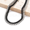 304 Stainless Steel Box Chain Multi-strand Bracelets for Men Women BJEW-Q038-03-2