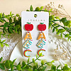 Teachers' Day Printed Acrylic Stud Dangle Earrings WG18C88-01-2