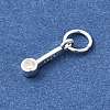 925 Streling Silver Pave Clear Cubic Zirconia Flat Round Charms LS-STER-I022-03S-3