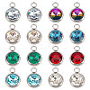 Unicraftale 16Pcs 8 Colors Glass Charms GLAA-UN0001-10-1