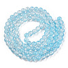 Transparent Crackle Baking Paint Glass Beads X1-DGLA-T003-01B-06-2