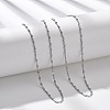 2MM 304 Stainless Steel Textured Dapped Chain Necklaces NJEW-T016-14P-1