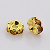 Brass Rhinestone Spacer Beads RB-A014-L6mm-17G-NF-2