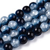 Crackle Baking Paint Imitation Jade Glass Beads Strands DGLA-T003-10mm-15-1