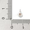925 Sterling Silver Cubic Zirconia Flat Round Charms STER-R002-02S-06-3