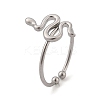 Snake 304 Stainless Steel Open Cuff Ring for Women RJEW-M049-02P-2