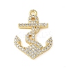 Brass Micro Pave Cubic Zirconia Pendants KK-C086-13G-02-1