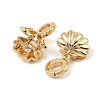 Brass Micro Pave Cubic Zirconia European Dangle Charms KK-C155-26G-2