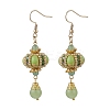 Lantern 304 Stainless Steel Synthetic Imperial Jasper Dangle Earrings EJEW-MZ00609-3