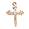 Brass Micro Pave Clear Cubic Zirconia Pendants LS-ZIRC-U003-01G-06-1