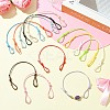 60Pcs 12 Colors Adjustable Waxed Polyester Cord Bracelet Making AJEW-CJ00011-6