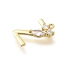 Brass Micro Pave Cubic Zirconia Pendants KK-M310-01G-26-2