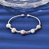 Brass Wire Wrapped Natural Pearl Cuff Bangles for Women BJEW-D453-01S-2