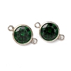 925 Streling Silver Pave Cubic Zirconia Birthstone Connector Charms STER-NH0001-80P-05-1