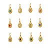 304 Stainless Steel Rhinestone Charms STAS-OY003-87G-1