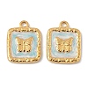 304 Stainless Steel Enamel Pendants STAS-U057-18G-1