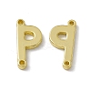 Rack Plating Brass Letter Connector Charms KK-C007-38G-P-2