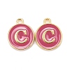 Golden Plated Alloy Enamel Charms X-ENAM-S118-08C-1