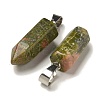 Natural Unakite Pendants G-Z067-07P-20-3
