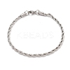 Tarnish Resistant 3MM 304 Stainless Steel Rope Chain Bracelets for Women LS-BJEW-R318-01P-1