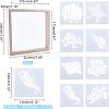 1 Set Marine Organism Theme Plastic Drawing Painting Stencils Templates DIY-FH0003-42-5