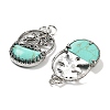 Synthetic Turquoise Bag Pendants G-Q163-06AS-01-2