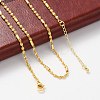 Brass Singapore Chains Necklaces for Women NJEW-D302-38G-1