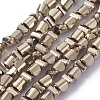 Electroplate Glass Beads Strands EGLA-L023A-FP01-1