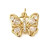 Rack Plating Brass Micro Pave Cubic Zirconia Pendants ZIRC-F142-15D-G-1