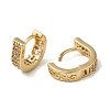 Brass Micro Pave Cubic Zirconia Hoop Earring EJEW-L271-21KCG-02-2