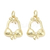 Brass Micro Pave Cubic Zirconia Pendants KK-H527-06B-G-1
