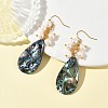 Natural Paua Shell Dangle Earrings EJEW-JE07306-1