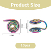 10Pcs Stainless Steel Spiral Pad Cuff Earrings EJEW-HS0001-03RC-2
