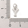 Initial Letter Brass with Cubic Zirconia Charms KK-Q814-26Y-P-3