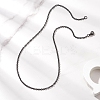 2.5MM 304 Stainless Steel Textured Cable Chain Necklaces for Women Men NJEW-JN05819-01-1