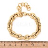 304 Stainless Steel Oval Link Chain Bracelets for Women BJEW-Z128-01G-02-5