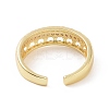 Clear Cubic Zirconia Hollow Out Heart Open Cuff Ring RJEW-E072-05G-3