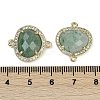 Natural Green Strawberry Quartz Faceted Oval Links G-B126-01G-02-3