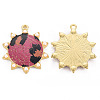 Rack Plating Printed Alloy Pendants ENAM-Q445-010D-NR-2