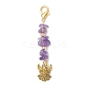 4Pcs Tibetan Style Alloy Angel Pendant Decorations HJEW-JM03838-3