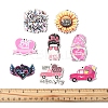 16Pcs 8 Styles Momther's Day Wooden Pendants WOOD-FS0001-38-5