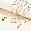 Ion Plating(IP) 304 Stainless Steel Horse Eye Link Chain Necklace for Men Women STAS-B039-02G-2